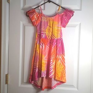Girls Dress size S 5/ with Vibrant leaf print